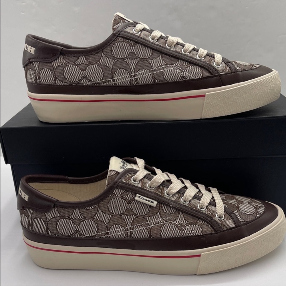 Coach Beige and‎ Dark Brown Sneakers